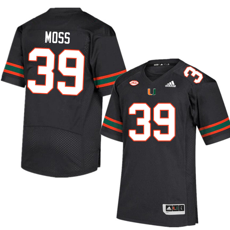 Men #39 Cyrus Moss Miami Hurricanes College Football Jerseys Sale-Black